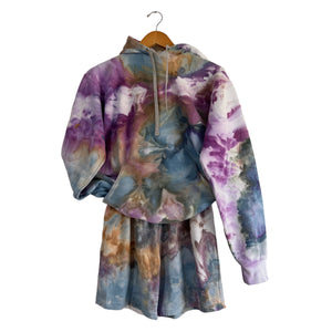 Hoodie Set in Orchid Watercolor, Small