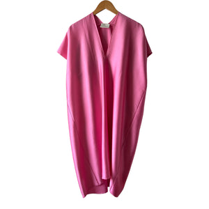 Silk Charmeuse Midi Dress in Malibu Pink